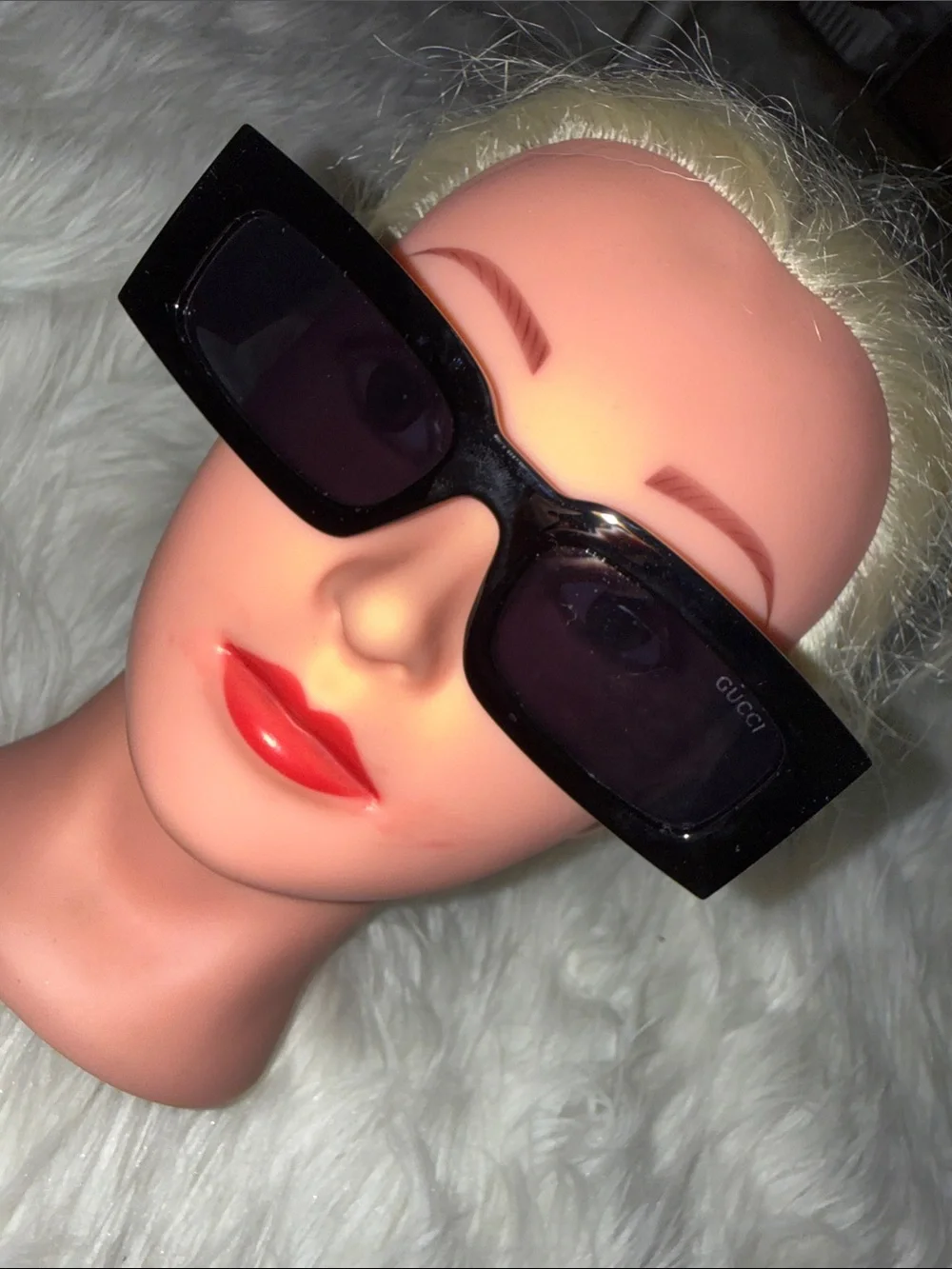 Green & Red Logo-Accent Women's Sunglasses with Black Lenses